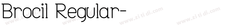 Brocil Regular字体转换